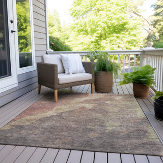 Piper Looms Chantille Abstract ACN1983 Copper Machine Washable Area Rug Outdoor Lifestyle Image Feature