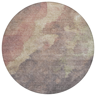 Piper Looms Chantille Abstract ACN1983 Copper Machine Washable Area Rug Round Main Image