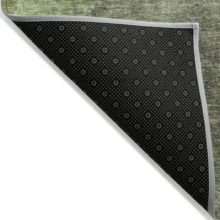 Piper Looms Chantille Abstract ACN1983 Green Machine Washable Area Rug Backing Image
