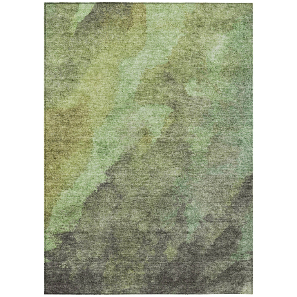 Piper Looms Chantille Abstract ACN1983 Green Machine Washable Area Rug main image