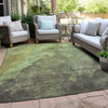 Piper Looms Chantille Abstract ACN1983 Green Machine Washable Area Rug Outdoor Lifestyle Image Feature