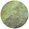 Piper Looms Chantille Abstract ACN1983 Green Machine Washable Area Rug Round Main Image