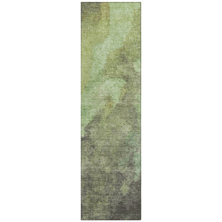 Piper Looms Chantille Abstract ACN1983 Green Machine Washable Area Rug Runner Main Image
