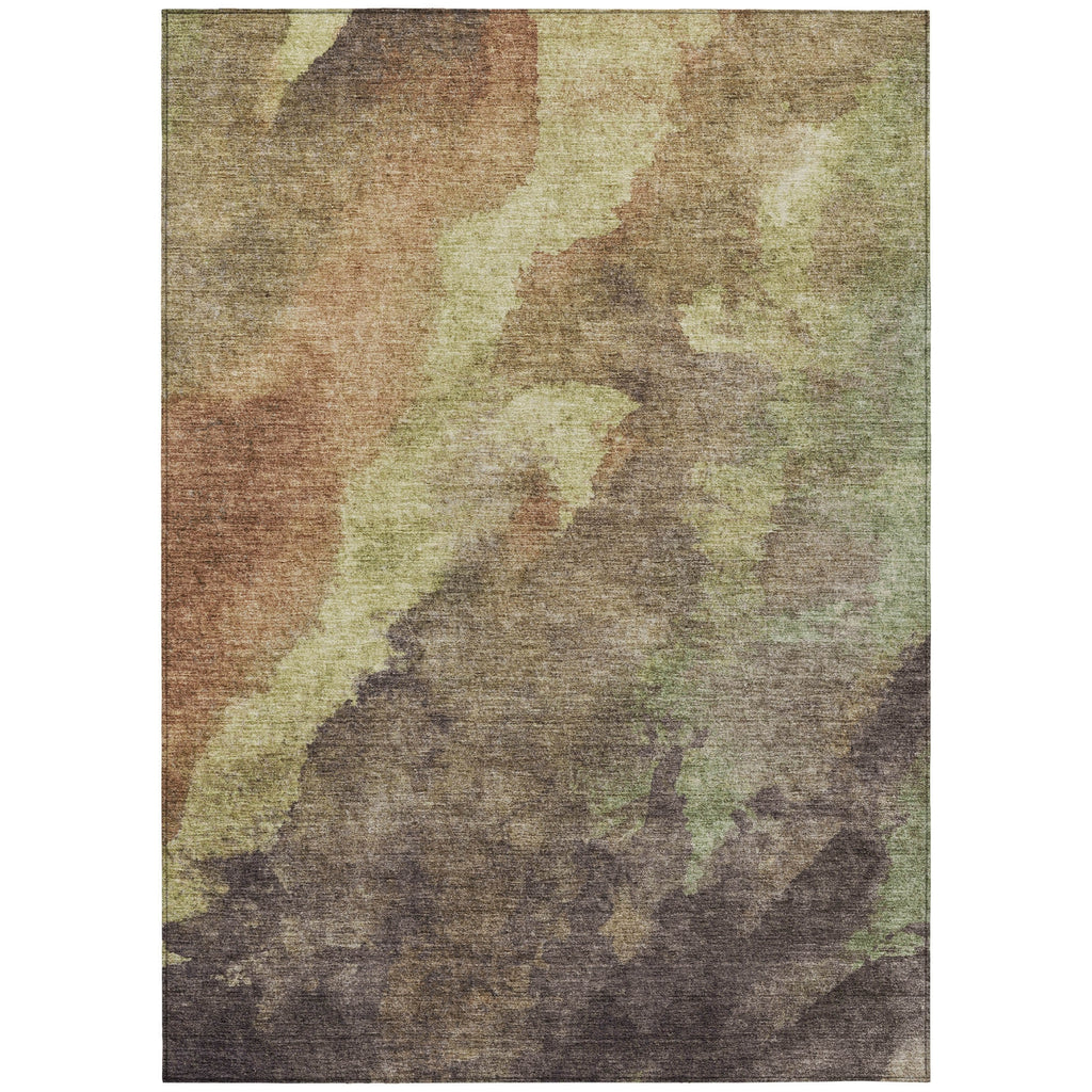 Piper Looms Chantille Abstract ACN1983 Mocha Machine Washable Area Rug main image