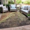 Piper Looms Chantille Abstract ACN1983 Mocha Machine Washable Area Rug Outdoor Lifestyle Image Feature