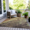 Piper Looms Chantille Abstract ACN1983 Mocha Machine Washable Area Rug Outdoor Lifestyle Image Feature