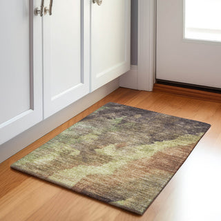 Piper Looms Chantille Abstract ACN1983 Mocha Machine Washable Area Rug Scatter Lifestyle Image Feature