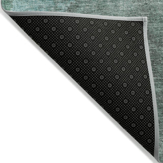 Piper Looms Chantille Abstract ACN1983 Teal Machine Washable Area Rug Backing Image