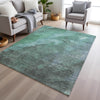 Piper Looms Chantille Abstract ACN1983 Teal Machine Washable Area Rug Lifestyle Image Feature
