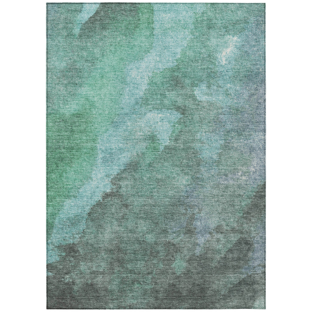 Piper Looms Chantille Abstract ACN1983 Teal Machine Washable Area Rug main image