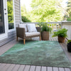 Piper Looms Chantille Abstract ACN1983 Teal Machine Washable Area Rug Outdoor Lifestyle Image Feature