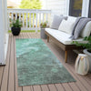 Piper Looms Chantille Abstract ACN1983 Teal Machine Washable Area Rug Runner Outdoor Lifestyle Image Feature