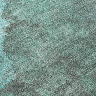Piper Looms Chantille Abstract ACN1983 Teal Machine Washable Area Rug Swatch Image
