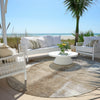 Piper Looms Chantille Abstract ACN1984 Beige Machine Washable Area Rug Round Outdoor Lifestyle Image Feature