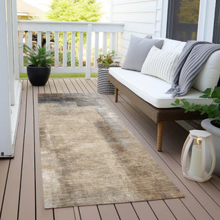 Piper Looms Chantille Abstract ACN1984 Beige Machine Washable Area Rug Runner Outdoor Lifestyle Image Feature