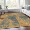 Piper Looms Chantille Abstract ACN1984 Gold Machine Washable Area Rug Lifestyle Image Feature