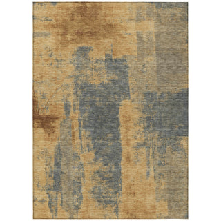 Piper Looms Chantille Abstract ACN1984 Gold Machine Washable Area Rug main image