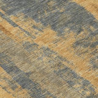 Piper Looms Chantille Abstract ACN1984 Gold Machine Washable Area Rug Swatch Image