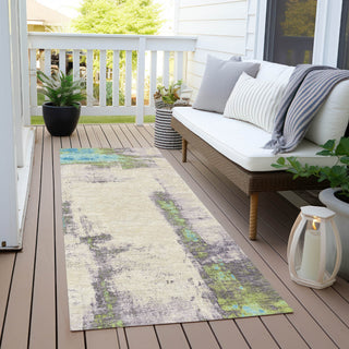 Piper Looms Chantille Abstract ACN1984 Linen Machine Washable Area Rug Runner Outdoor Lifestyle Image Feature