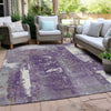 Piper Looms Chantille Abstract ACN1984 Purple Machine Washable Area Rug Outdoor Lifestyle Image Feature