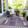 Piper Looms Chantille Abstract ACN1984 Purple Machine Washable Area Rug Outdoor Lifestyle Image Feature