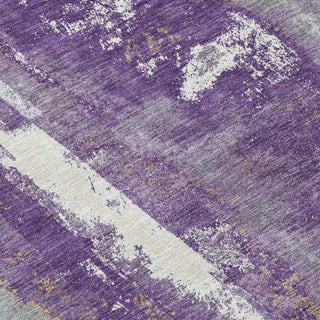 Piper Looms Chantille Abstract ACN1984 Purple Machine Washable Area Rug Swatch Image