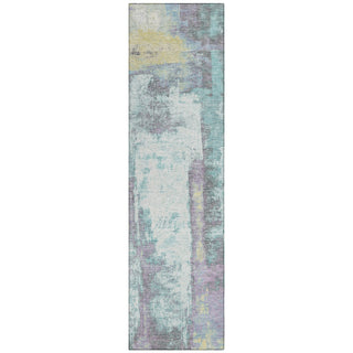 Piper Looms Chantille Abstract ACN1984 Teal Machine Washable Area Rug Runner Main Image