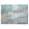 Piper Looms Chantille Abstract ACN1984 Teal Machine Washable Area Rug Scatter Main Image