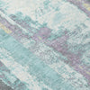 Piper Looms Chantille Abstract ACN1984 Teal Machine Washable Area Rug Swatch Image