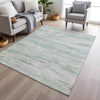 Piper Looms Chantille Abstract ACN1985 Aloe Machine Washable Area Rug Lifestyle Image Feature