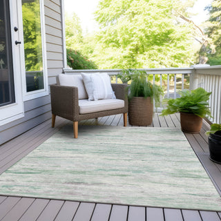 Piper Looms Chantille Abstract ACN1985 Aloe Machine Washable Area Rug Outdoor Lifestyle Image Feature