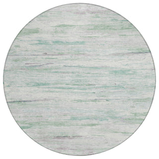 Piper Looms Chantille Abstract ACN1985 Aloe Machine Washable Area Rug Round Main Image