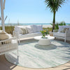 Piper Looms Chantille Abstract ACN1985 Aloe Machine Washable Area Rug Round Outdoor Lifestyle Image Feature