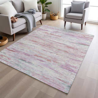 Piper Looms Chantille Abstract ACN1985 Blush Machine Washable Area Rug Lifestyle Image Feature