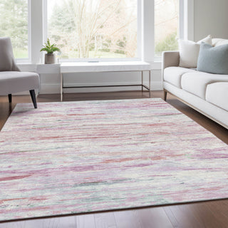 Piper Looms Chantille Abstract ACN1985 Blush Machine Washable Area Rug Lifestyle Image Feature