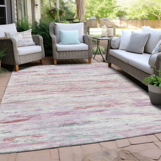 Piper Looms Chantille Abstract ACN1985 Blush Machine Washable Area Rug Outdoor Lifestyle Image Feature