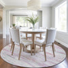 Piper Looms Chantille Abstract ACN1985 Blush Machine Washable Area Rug Round Lifestyle Image Feature