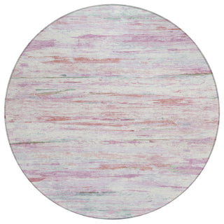 Piper Looms Chantille Abstract ACN1985 Blush Machine Washable Area Rug Round Main Image