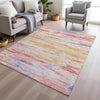Piper Looms Chantille Abstract ACN1985 Coral Machine Washable Area Rug Lifestyle Image Feature
