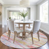 Piper Looms Chantille Abstract ACN1985 Coral Machine Washable Area Rug Round Lifestyle Image Feature