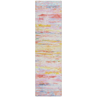 Piper Looms Chantille Abstract ACN1985 Coral Machine Washable Area Rug Runner Main Image
