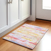 Piper Looms Chantille Abstract ACN1985 Coral Machine Washable Area Rug Scatter Lifestyle Image Feature