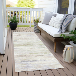 Piper Looms Chantille Abstract ACN1985 Ivory Machine Washable Area Rug Runner Outdoor Lifestyle Image Feature