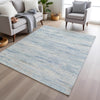 Piper Looms Chantille Abstract ACN1985 Sky Machine Washable Area Rug Lifestyle Image Feature
