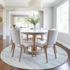 Piper Looms Chantille Abstract ACN1985 Sky Machine Washable Area Rug Round Lifestyle Image Feature