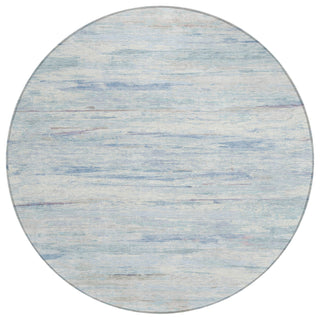 Piper Looms Chantille Abstract ACN1985 Sky Machine Washable Area Rug Round Main Image