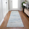 Piper Looms Chantille Abstract ACN1985 Sky Machine Washable Area Rug Runner Lifestyle Image Feature