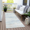 Piper Looms Chantille Abstract ACN1985 Sky Machine Washable Area Rug Runner Outdoor Lifestyle Image Feature