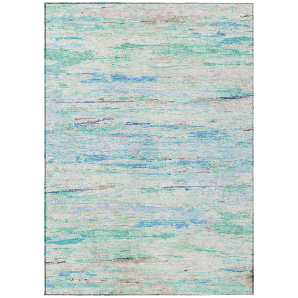 Piper Looms Chantille Abstract ACN1985 Teal Machine Washable Area Rug main image