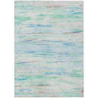 Piper Looms Chantille Abstract ACN1985 Teal Machine Washable Area Rug main image